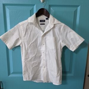 Chaps Short Sleeve White Button Down